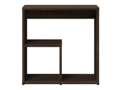 Mesa auxiliar 2 uds madera ingeniería marrón roble 50x30x50 cm