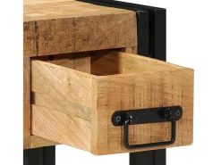 Mesa auxiliar 30 x 30 x 40 cm Madera de mango sólido y metal