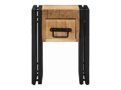 Mesa auxiliar 30 x 30 x 40 cm Madera de mango sólido y metal