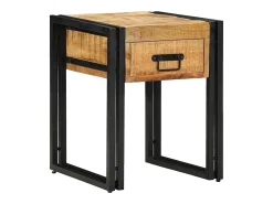 Mesa auxiliar 40 x 40 x 50 cm Madera de mango sólido y metal