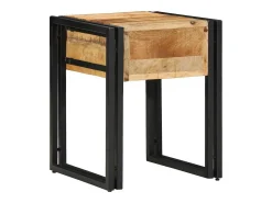 Mesa auxiliar 40 x 40 x 50 cm Madera de mango sólido y metal
