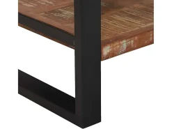 Mesa Auxiliar con cajón Multicolor Madera reciclada maciza