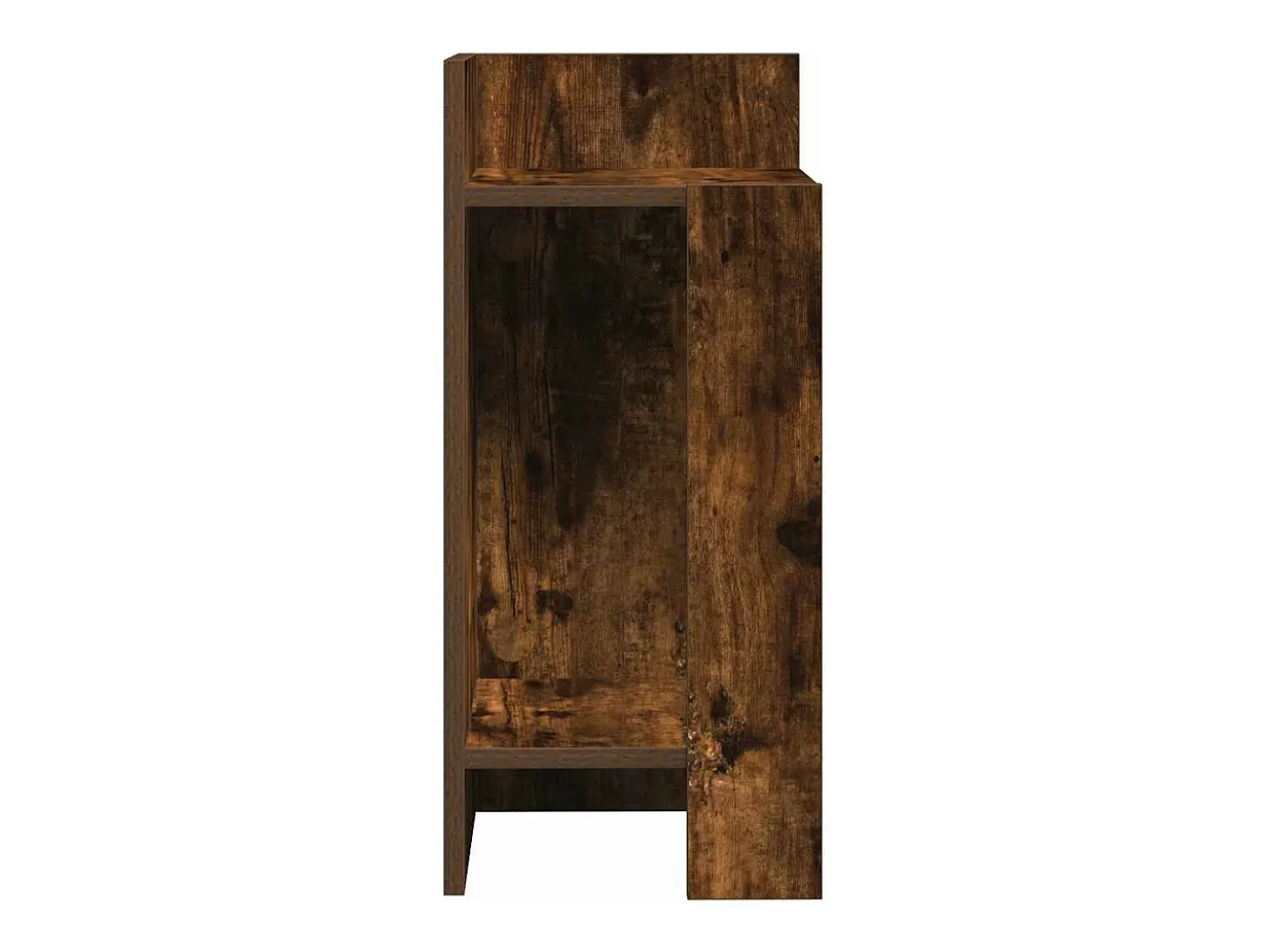Mesa auxiliar con estante roble ahumado 25,5x27x60 cm