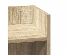 Mesa auxiliar con estante roble sonoma 25,5x27x60 cm