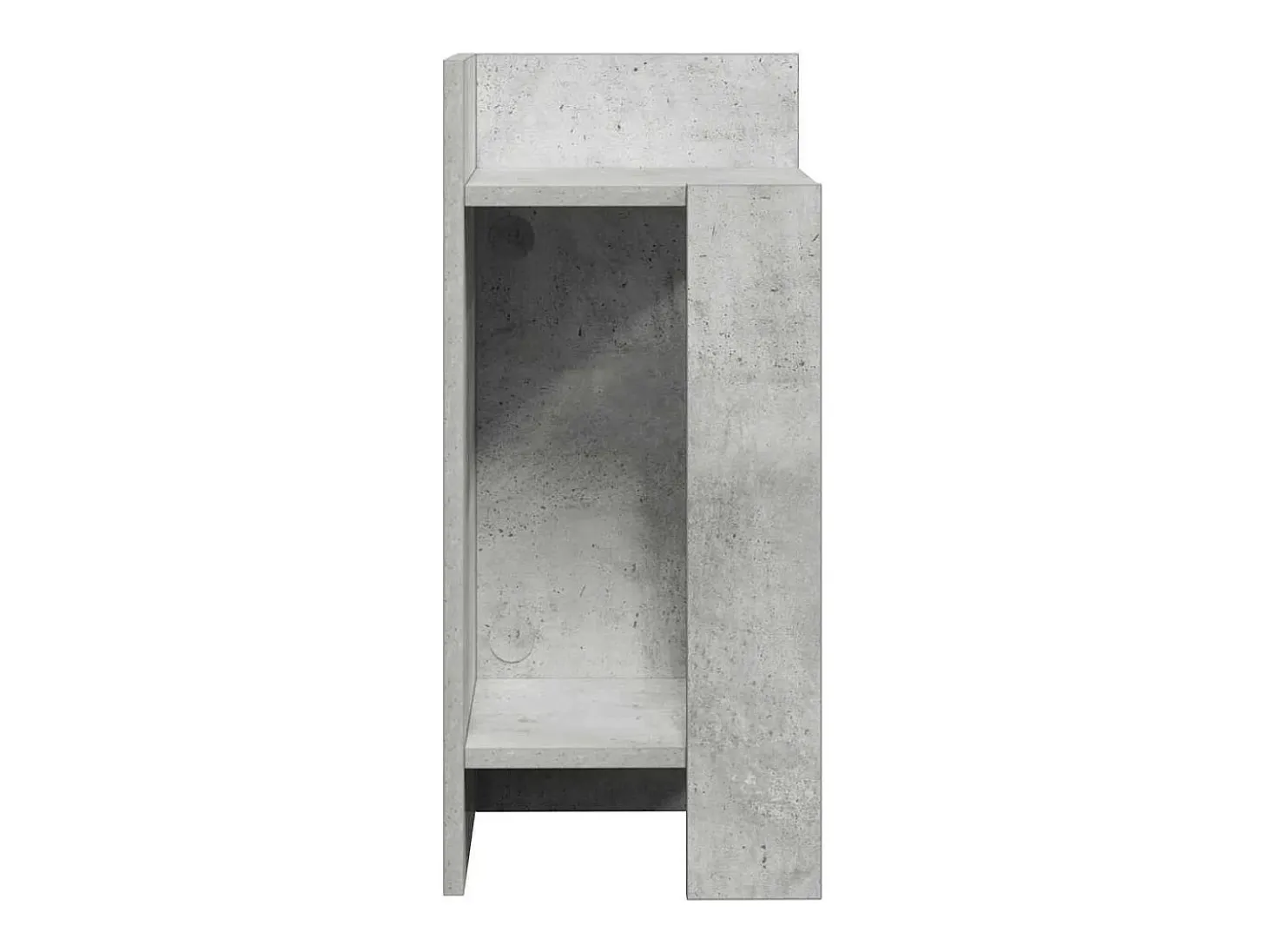 Mesa auxiliar con estante gris hormigón 25,5x27x60 cm