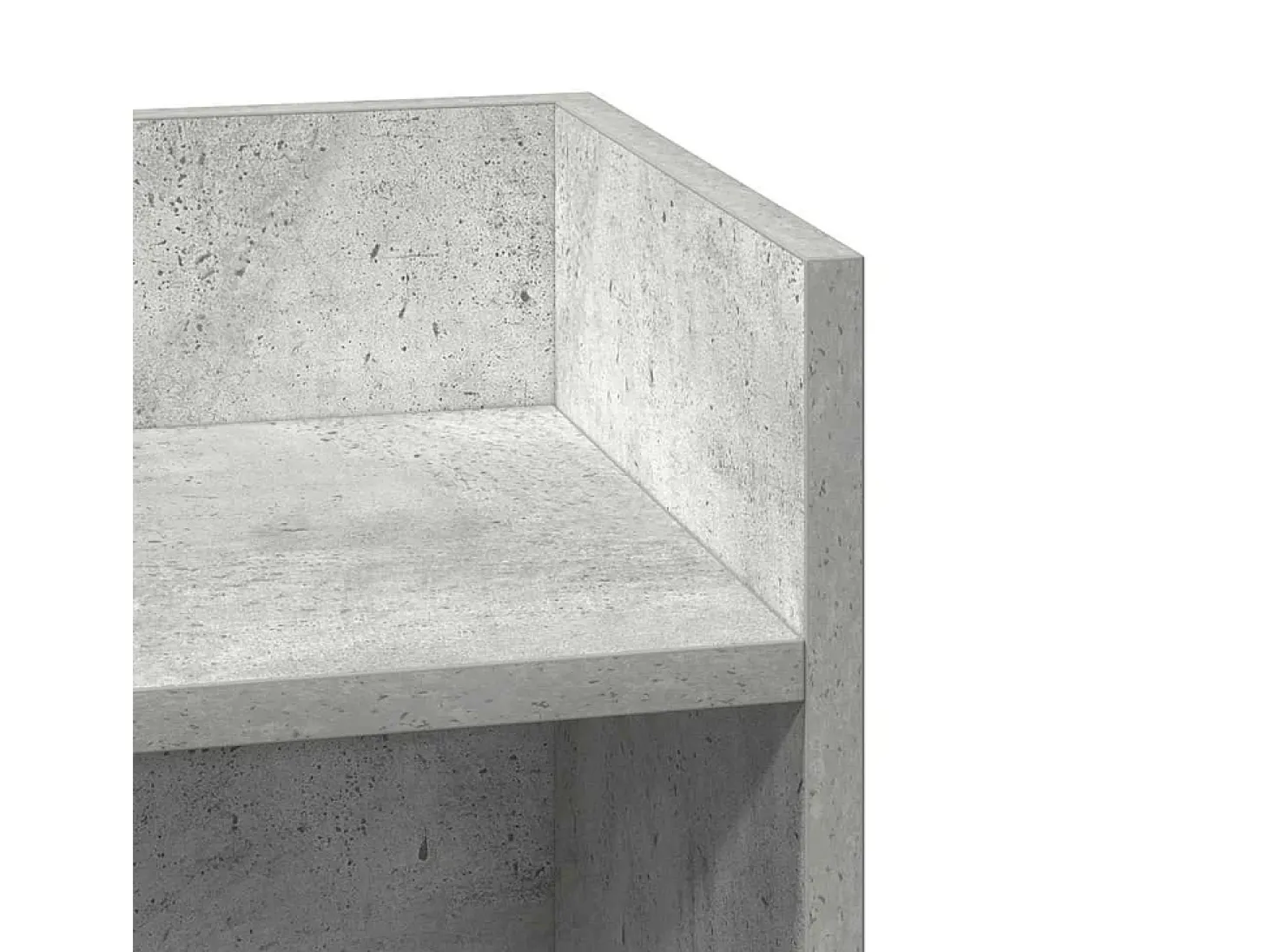 Mesa auxiliar con estante gris hormigón 25,5x27x60 cm