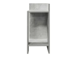 Mesa auxiliar con estante gris hormigón 25,5x27x60 cm