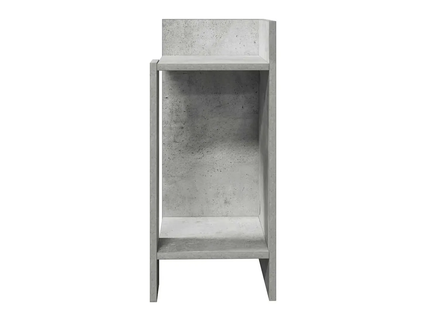 Mesa auxiliar con estante gris hormigón 25,5x27x60 cm