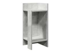 Mesa auxiliar con estante gris hormigón 25,5x27x60 cm