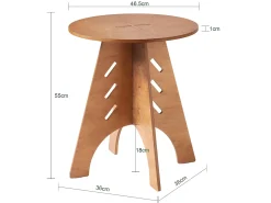 Mesa Auxiliar con Juntas de Espiga Mesita de Noche Mesa de Centro para Salón y Dormitorio 36 x 36 x 55 cm Marrón HFBT01-BR SoBuy ES