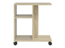 Mesa auxiliar con ruedas madera ingeniería Sonoma 50x30x55 cm