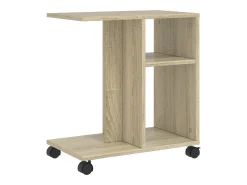 Mesa auxiliar con ruedas madera ingeniería Sonoma 50x30x55 cm