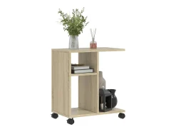 Mesa auxiliar con ruedas madera ingeniería Sonoma 50x30x55 cm