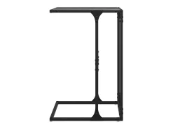 Mesa auxiliar con vidrio transparente acero 40x30x61,5 cm ES748796