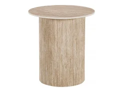 Mesa auxiliar de cerámica "Eclat", mesita de noche - 50 x 50 cm - Marrón