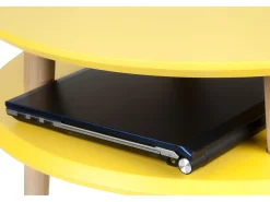 Mesa auxiliar de dos niveles diámetro 45 cm x altura 61 cm Ufo Blanco