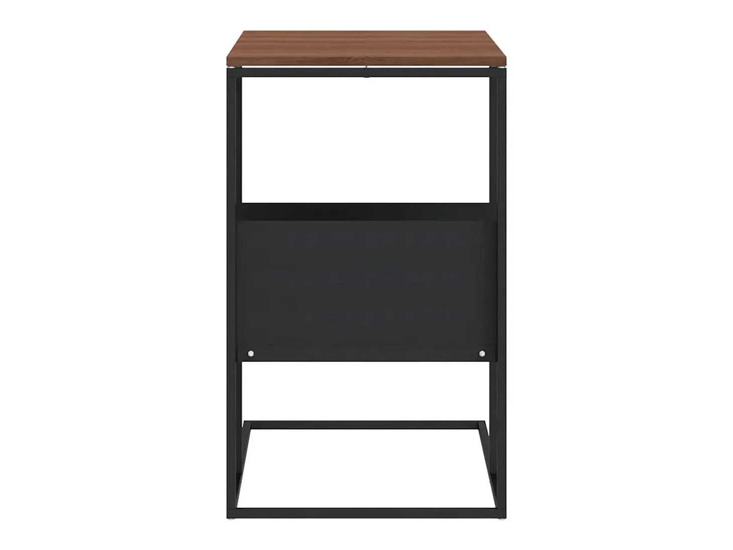 Mesa auxiliar de madera contrachapada negro 55x36x59,5 cm