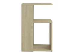 Mesa auxiliar de madera contrachapada color roble 36x30x56 cm