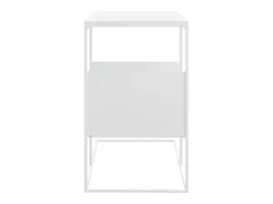 Mesa auxiliar de madera contrachapada blanco 55x36x59,5 cm ES150872