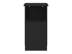 Mesa auxiliar de madera contrachapada negro 36x30x56 cm