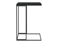 Mesa auxiliar de madera contrachapada negro 40x30x59 cm