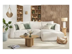 Mesa auxiliar de madera clara HOLLEN