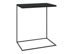 Mesa auxiliar de madera contrachapada negro 55x35x66 cm ES381106