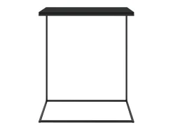 Mesa auxiliar de madera contrachapada negro 55x35x66 cm ES381106