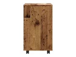 Mesa auxiliar de madera contrachapada envejecida 70x35x55 cm