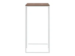 Mesa auxiliar de madera contrachapada blanco 40x30x59 cm