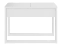 Mesa auxiliar de madera contrachapada blanco 50x50x35 cm