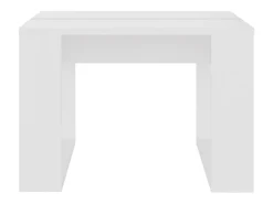 Mesa auxiliar de madera contrachapada blanco 50x50x35 cm