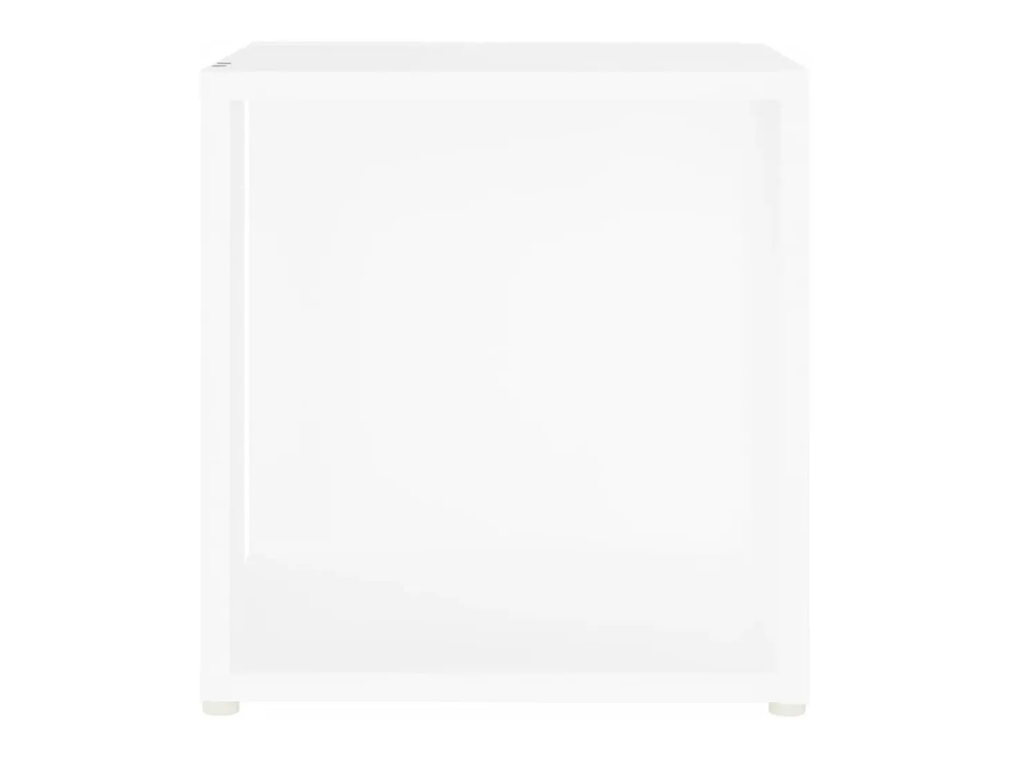 Mesa auxiliar de madera contrachapada blanco 33x33x34,5 cm