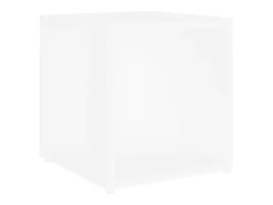 Mesa auxiliar de madera contrachapada blanco 33x33x34,5 cm
