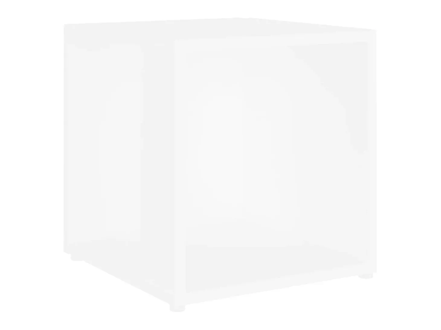 Mesa auxiliar de madera contrachapada blanco 33x33x34,5 cm