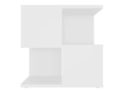 Mesa auxiliar de madera contrachapada blanco 40x40x40 cm
