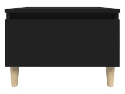 Mesa auxiliar de madera contrachapada negro 50x46x35 cm