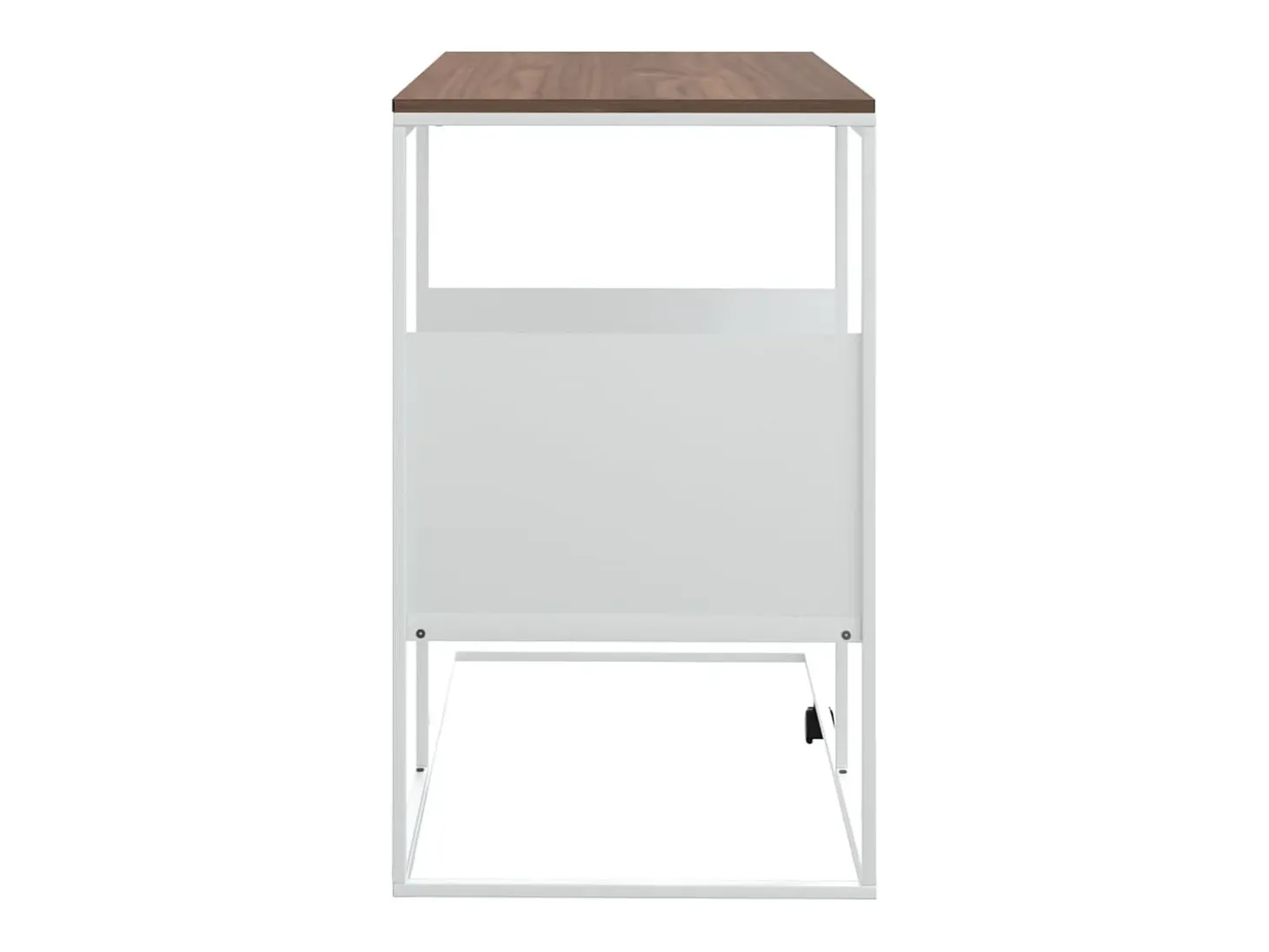 Mesa auxiliar de madera contrachapada blanca 55x36x59,5 cm