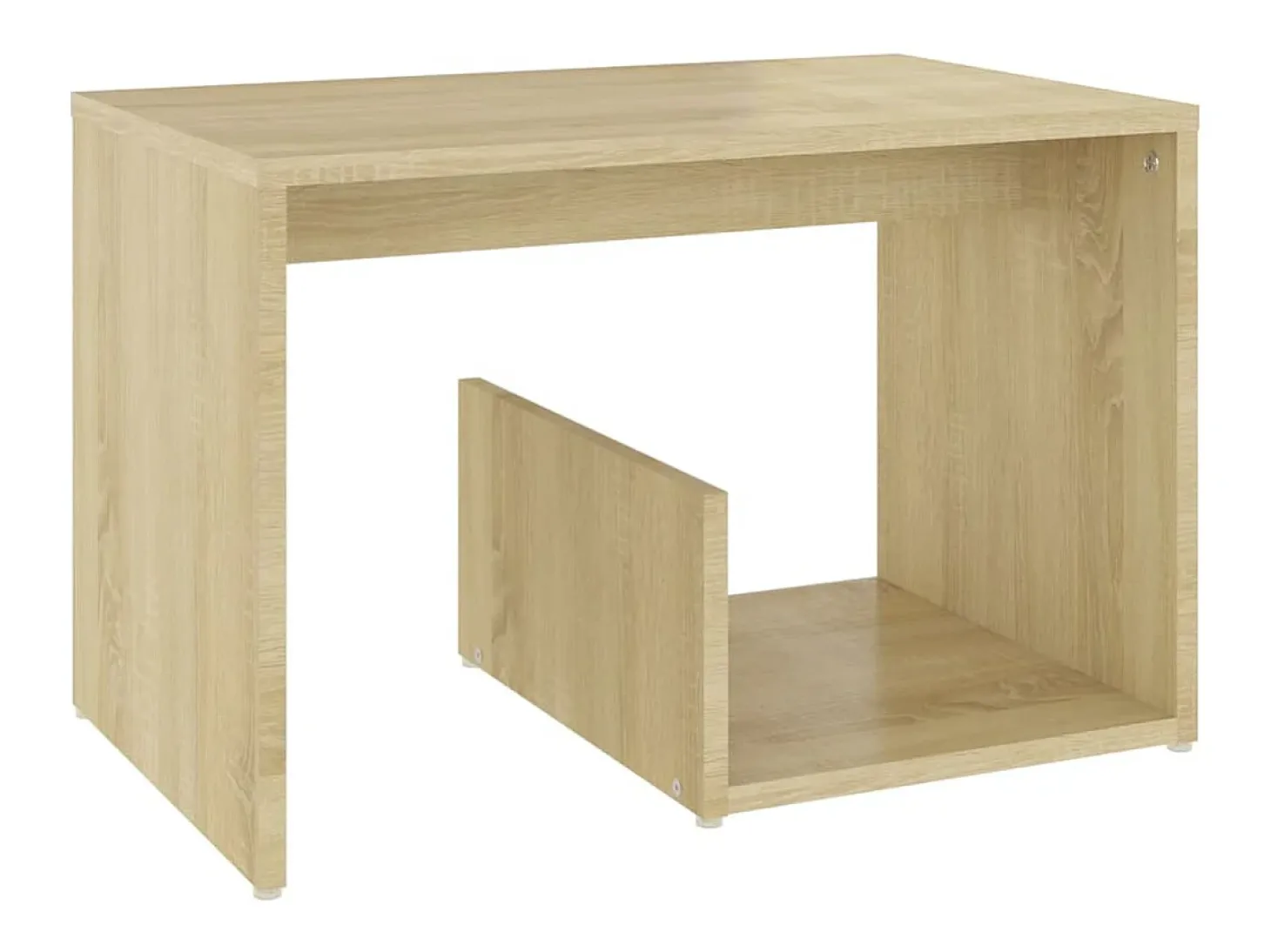 Mesa auxiliar de madera contrachapada roble Sonoma 59x36x38 cm