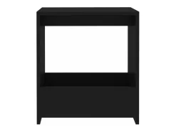 Mesa auxiliar de madera contrachapada negro 50x26x50 cm