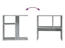 Mesa auxiliar de madera contrachapada gris Sonoma 50x30x50 cm