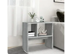 Mesa auxiliar de madera contrachapada gris Sonoma 50x30x50 cm