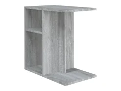Mesa auxiliar de madera contrachapada gris Sonoma 50x30x50 cm