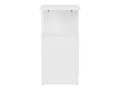 Mesa auxiliar de madera contrachapada blanco 36x30x56 cm
