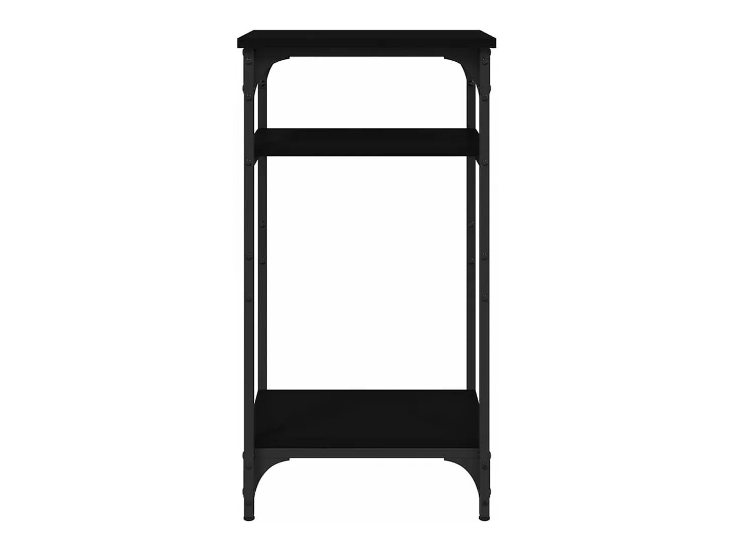 Mesa auxiliar de madera contrachapada negra 40x30x75 cm