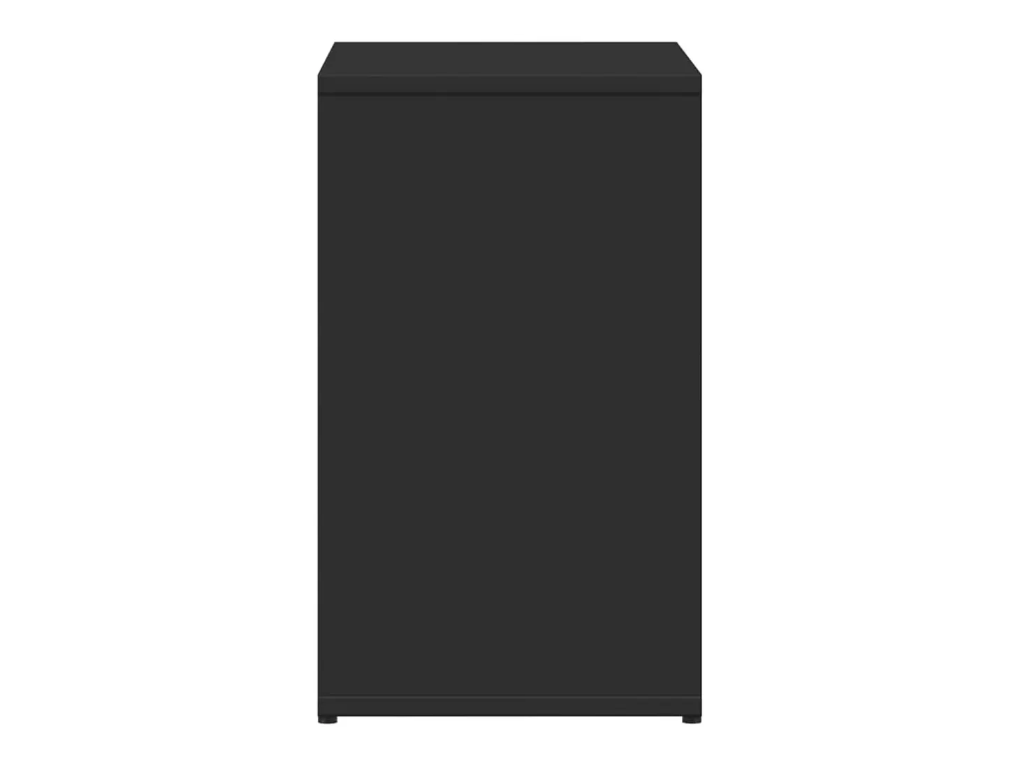 Mesa auxiliar de madera contrachapada negro 50x30x50 cm