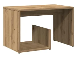 Mesa auxiliar de madera de ingeniería roble artisan 59x36x38 cm