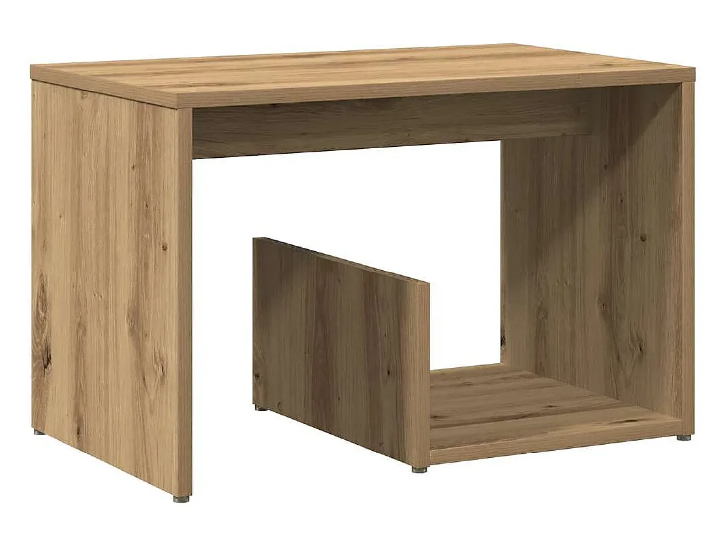 Mesa auxiliar de madera de ingeniería roble artisan 59x36x38 cm