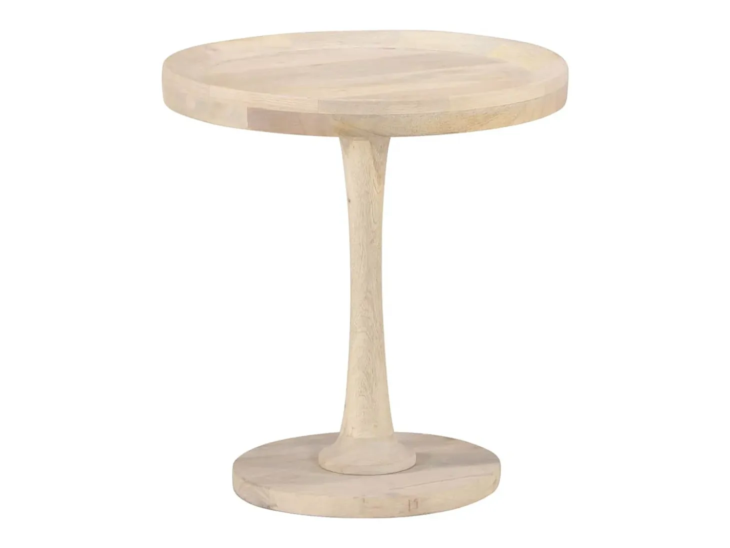 Mesa auxiliar de madera maciza de mango Ø50x55 cm