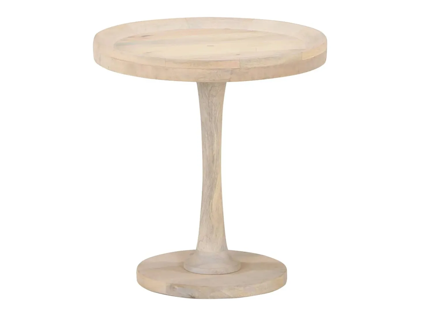 Mesa auxiliar de madera maciza de mango Ø50x55 cm